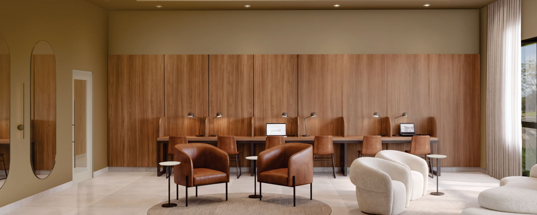 Coworking com estações de trabalho